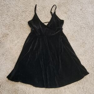 Black Velvet Strappy Dress